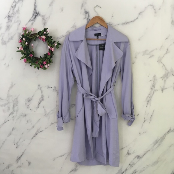 Topshop Truster Duster Lavender Trench Coat - Picture 3 of 8